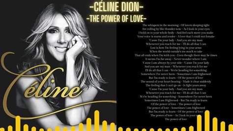 power of love celine dion lyrics|power of love celine youtube.